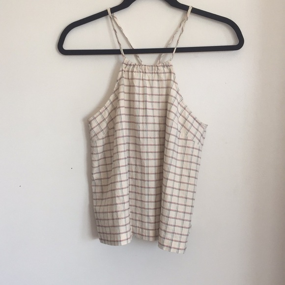 Madewell Tops - Madewell Plaid Tieback Halter Tank